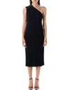 Tom Ford Mini Dress One Shoulder Crystal Brooch In Black