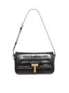 Tom Ford Mini Embossed Crocodile Leather Bag In Black