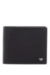Tom Ford Saffiano Leather Bifold Wallet In Black