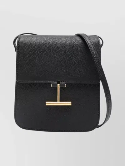 Tom Ford Mini Leather Bag Adjustable Strap In Black