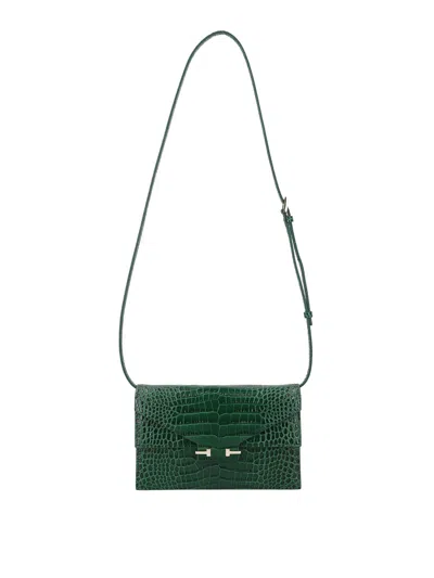 Tom Ford Mini Leather Bag In Green