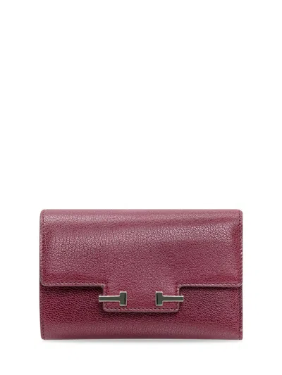 Tom Ford Mini Luxury Leather Wallet In Red