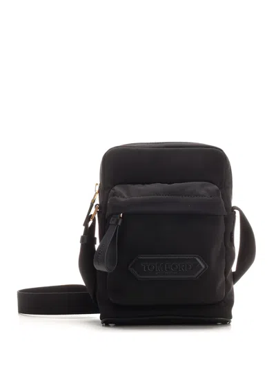 Tom Ford Mini Messenger Bag With Adjustable Strap In Black