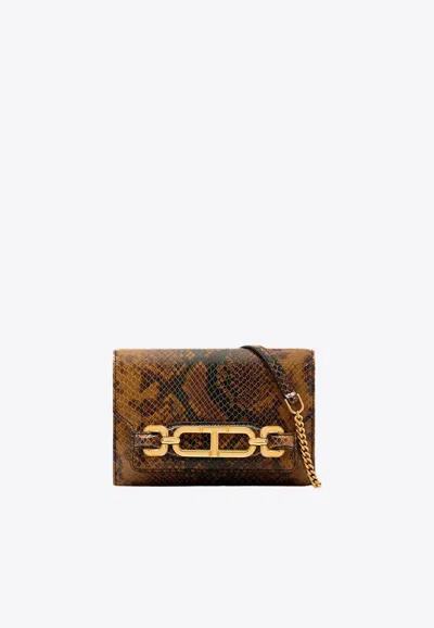 Tom Ford Whitney Snakeskin-effect Leather Mini Bag In Multicolor