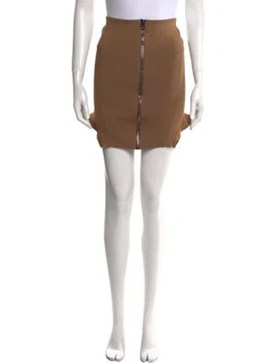Pre-owned Tom Ford Mini Skirt In Brown