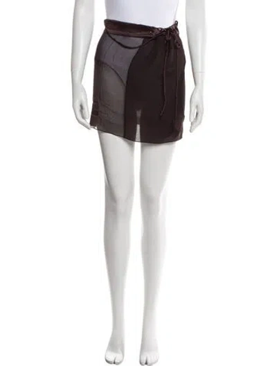 Pre-owned Tom Ford Mini Skirt In Brown