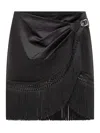 Tom Ford Cotton-silk Duchesse Fringe Wrap Mini Skirt
