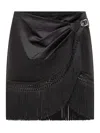 Tom Ford Cotton-silk Duchesse Fringe Wrap Mini Skirt
