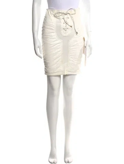 Pre-owned Tom Ford Mini Skirt In White