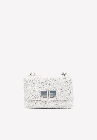 Tom Ford Mini-soft Natalia Shoulder Bag With All-over Sequins In Silver