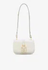 Tom Ford Mini T Padlock Leather Shoulder Bag In White