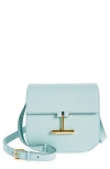 Tom Ford Mini Tara Grained Leather Crossbody Bag In 1l086 Pastel Blue