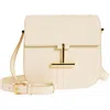Tom Ford Mini Tara Grained Leather Crossbody Bag In 1w018 Cream
