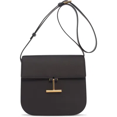 Tom Ford Mini Tara Grained Leather Crossbody Bag In Brown