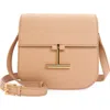 Tom Ford Mini Tara Grained Leather Crossbody Bag In Powder Pink