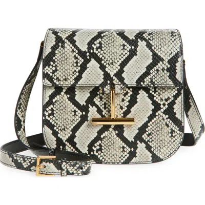 Tom Ford Mini Tara Python Embossed Leather Crossbody Bag In Roccia