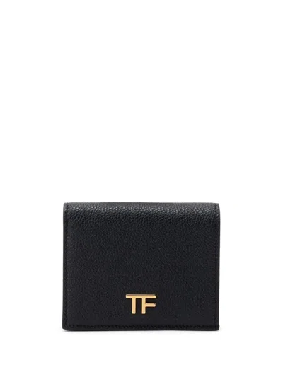 Tom Ford Mini Wallet With Logo Plaque In Black