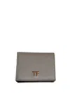 TOM FORD TOM FORD MINI WALLET WITH LOGO PLAQUE