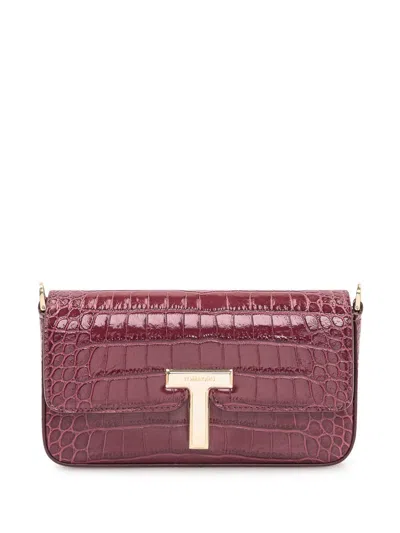 Tom Ford Mini Wallis Clutch Bag In Red