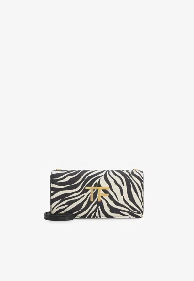 Tom Ford Mini Zebra Print Leather Clutch
