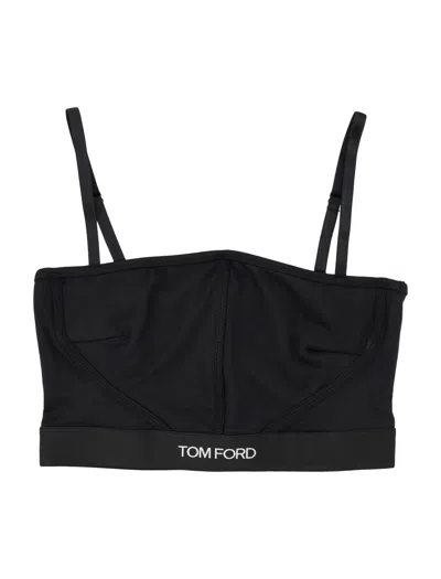 Tom Ford Minimalist Stretch Bra In Black