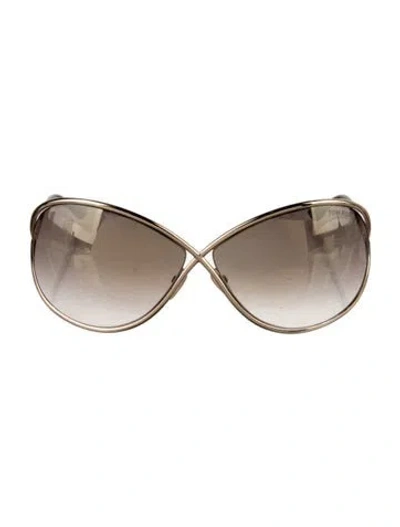Pre-owned Tom Ford Miranda Oversize Sunglasses In Gold