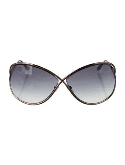 Pre-owned Tom Ford Miranda Oversize Sunglasses In Gold