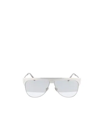 Tom Ford Mirrored Shield Sunglasses In White