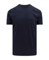 Tom Ford Black Basic Crewneck T-shirt With Tonal Stitching In Cotton Blend Man In Black