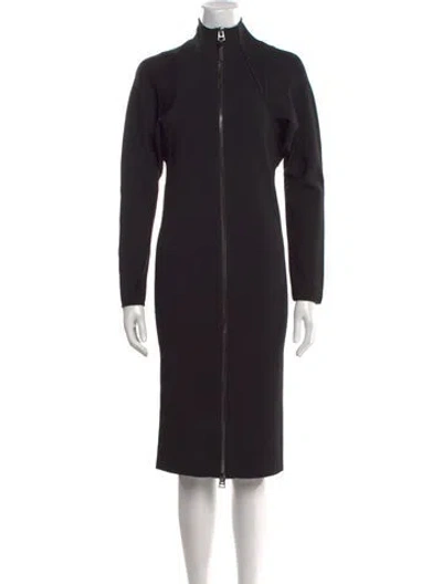 Pre-owned Tom Ford Mock Neck Knee-length Dress In Black