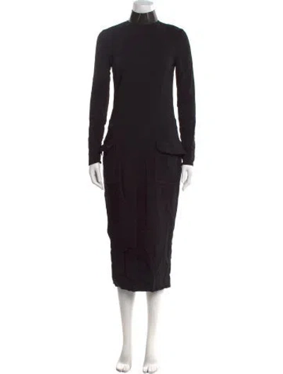 Pre-owned Tom Ford Mock Neck Long Dress In Black