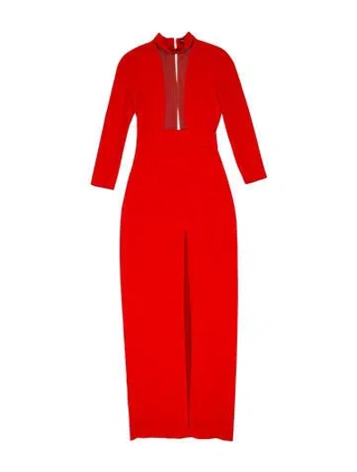 Pre-owned Tom Ford Mock Neck Long Dress In Red