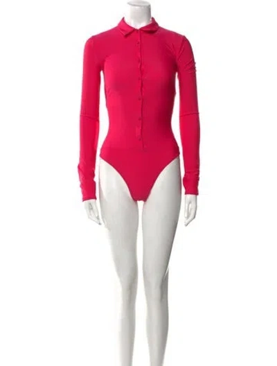 Pre-owned Tom Ford Mock Neck Long Sleeve Bodysuit In Pink