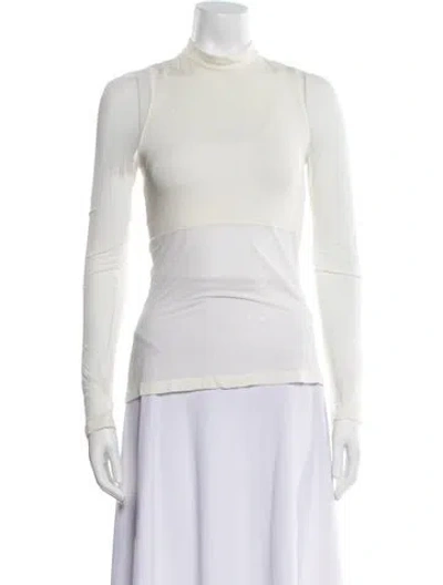 Pre-owned Tom Ford Mock Neck Long Sleeve Top In Neutral
