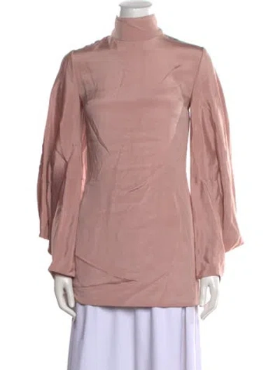 Pre-owned Tom Ford Mock Neck Long Sleeve Top In Pink