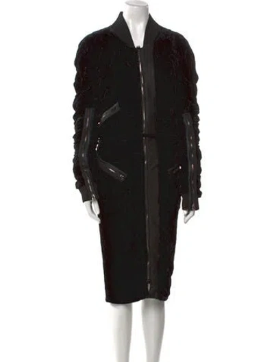 Pre-owned Tom Ford Mock Neck Midi Length Dress In Black