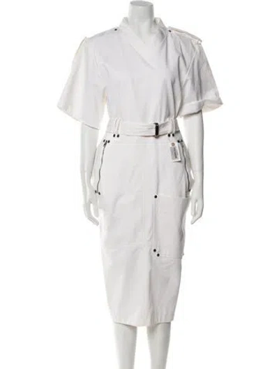 Pre-owned Tom Ford Mock Neck Midi Length Dress In Neutral
