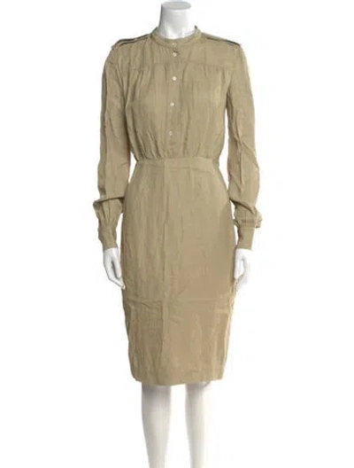 Pre-owned Tom Ford Mock Neck Midi Length Dress In Neutral