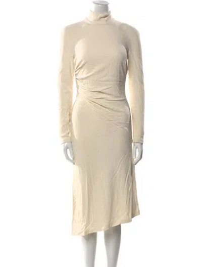 Pre-owned Tom Ford Mock Neck Midi Length Dress In Neutral