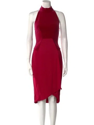 Pre-owned Tom Ford Mock Neck Midi Length Dress In Pink