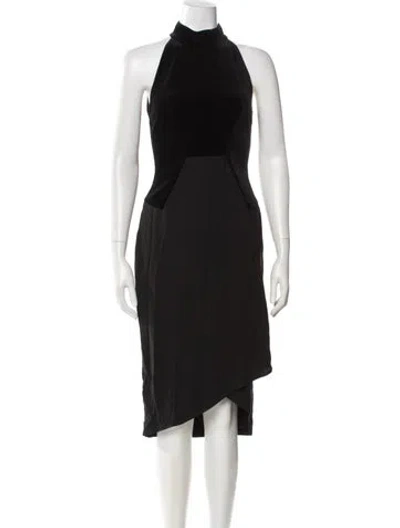Pre-owned Tom Ford Mock Neck Midi Length Dress W/ Tags In Black