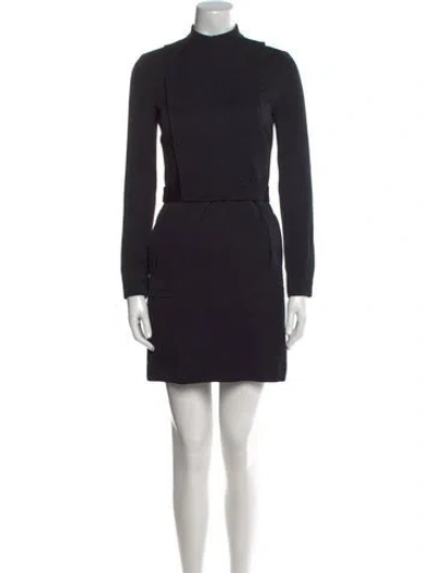 Pre-owned Tom Ford Mock Neck Mini Dress In Black