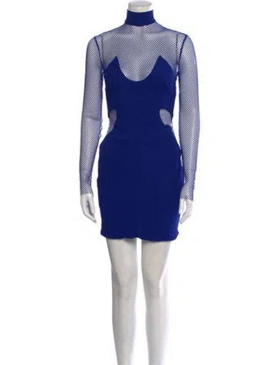 Pre-owned Tom Ford Mock Neck Romper In Blue