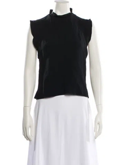 Pre-owned Tom Ford Mock Neck Sleeveless Top In White
