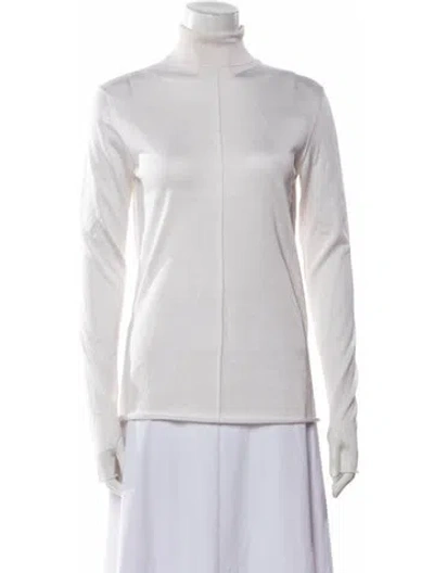 Pre-owned Tom Ford Mock Neck Sweater In White