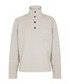 Tom Ford Cotton Sweatshirt With A Partial Front Button Closure In White
