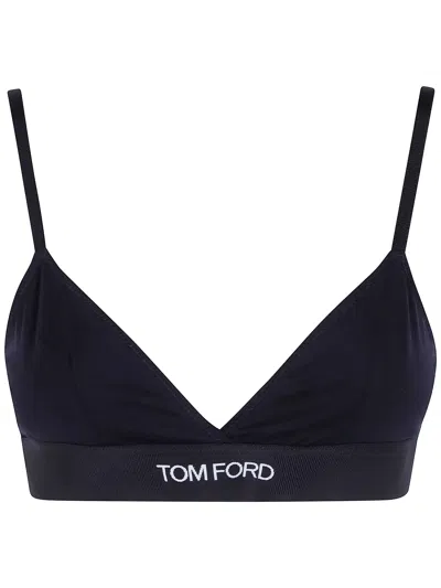 Tom Ford Modal Bra Top In Blue