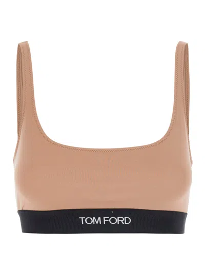 Tom Ford Modal Bralette In Beige