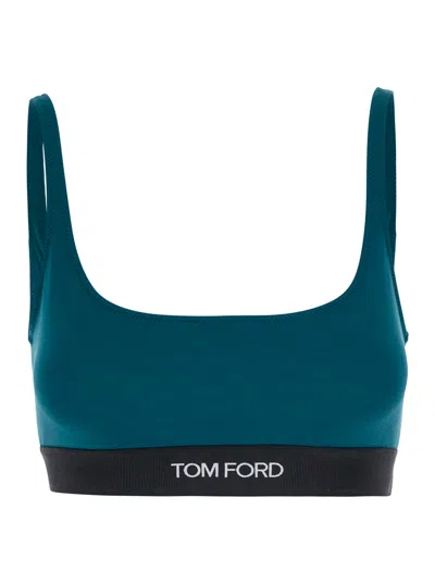 Tom Ford Modal Bralette In Green