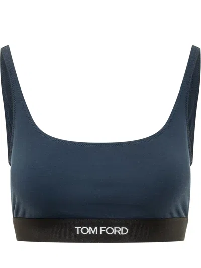 Tom Ford Modal Bralette In Blue